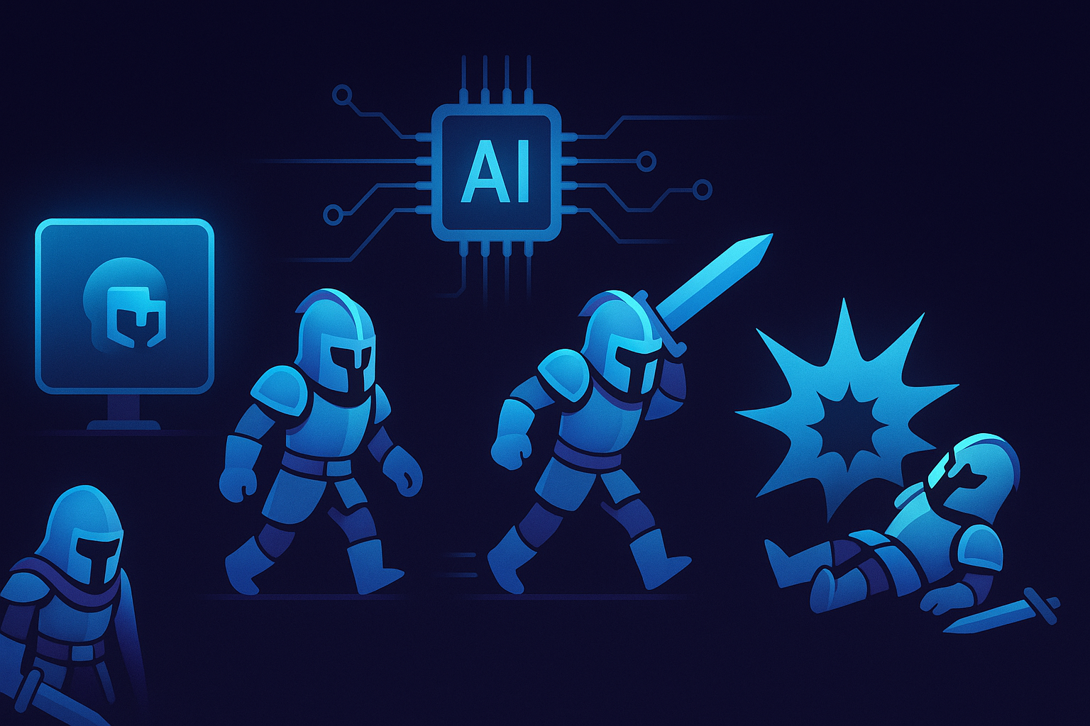 Animating Idle, Walk, Attack, and Death Cycles Automatically: The Technical Workflow Behind AI Sprite Animation